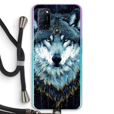 Darkness Wolf: Oppo A52 Transparant Hoesje met koord