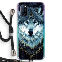 Darkness Wolf: Oppo A52 Transparant Hoesje met koord