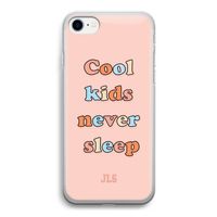 Cool Kids Never Sleep: iPhone SE 2020 Transparant Hoesje