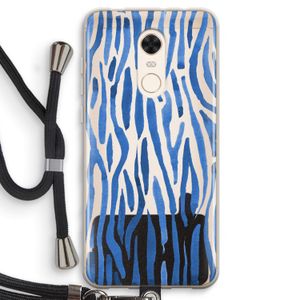 Blauwe nerven: Xiaomi Redmi 5 Transparant Hoesje met koord