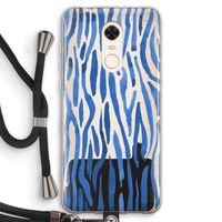 Blauwe nerven: Xiaomi Redmi 5 Transparant Hoesje met koord