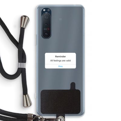Reminder: Sony Xperia 5 II Transparant Hoesje met koord