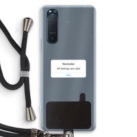 Reminder: Sony Xperia 5 II Transparant Hoesje met koord