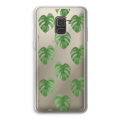 Monstera leaves: Samsung Galaxy A8 (2018) Transparant Hoesje