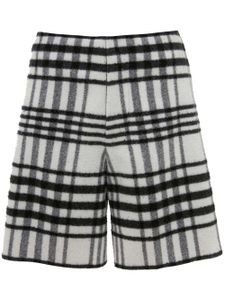 JW Anderson short ample à motif tartan - Blanc