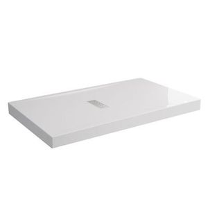 Novellini Custom ultra-flat kunststof douchebak acryl rechthoekig 120x80x3,5 cm incl. sifon wit mat