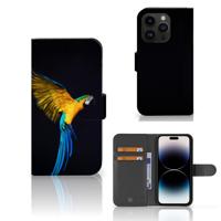iPhone 15 Pro | Telefoonhoesje | Met pasjeshouder | Papegaai