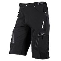 Gelukkig Voor heren Fietsbroek MTB shorts Fietsen Short / Broekje Broeken Comfortabel Passend Bergracen Wegwielrennen Sport Ademend Sneldrogend Waterdichte Rits Draagbaar Zwart Grijs Lycra Kleding Lightinthebox