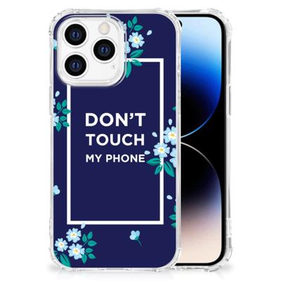 iPhone 14 Pro Anti Shock Case Flowers Blue DTMP iPhone 14 Pro Anti Shock Case Flowers Blue DTMP