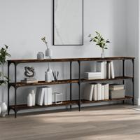 Wandtafel 200x29x75 cm bewerkt hout gerookt eikenkleurig - thumbnail