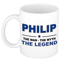 Philip The man, The myth the legend cadeau koffie mok / thee beker 300 ml