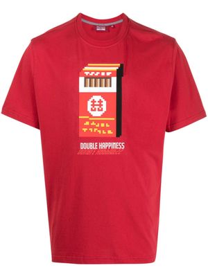 Mostly Heard Rarely Seen 8-Bit t-shirt en coton à imprimé pixelisé - Rouge