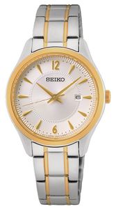 Seiko SUR474P1 dameshorloge 2-kleurige kast, saffierglas 29,9 mm