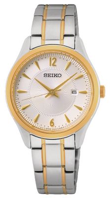 Seiko SUR474P1 dameshorloge 2-kleurige kast, saffierglas 29,9 mm