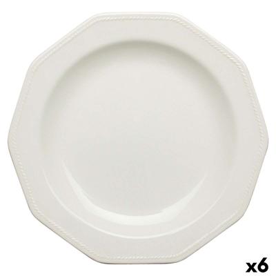 Eetbord Churchill Artic White Wit Keramisch Porslin Ø 27 cm (6 Stuks)