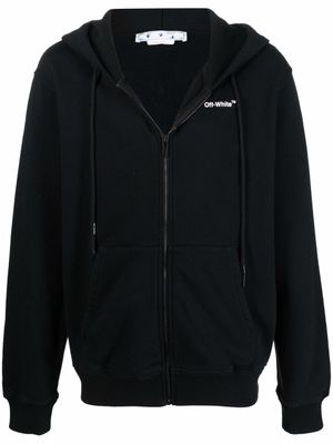 Off-White hoodie Caravaggio Arrows zippé - Noir