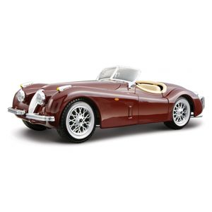 Modelauto Jaguar XK 120 cabrio rood 1:24   -