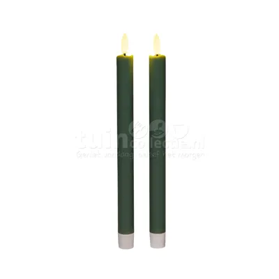 LED Dinerkaars 26cm Jade Groen 2st