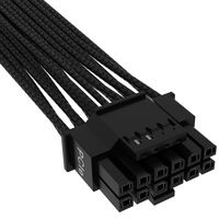 Corsair Premium Individually Sleeved 12+4pin PCIe Gen 5 12VHPWR 600W cable, Type 4, BLACK - thumbnail