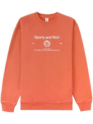 Sporty & Rich sweat imprimé graphique - Orange