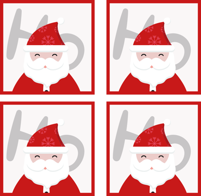 Onderzetters Kerstman en hohoho