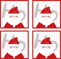 Onderzetters Kerstman en hohoho