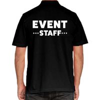 Event staff / personeel tekst polo shirt zwart voor heren
