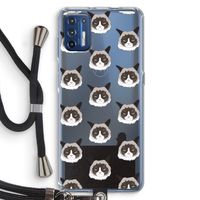 It's a Purrr Case: Motorola Moto G9 Plus Transparant Hoesje met koord