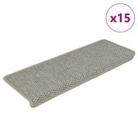 VidaXL Trapmatten zelfklevend 15 st sisal-look 65x21x4 cm groen VidaXL Trapmatten zelfklevend 15 st sisal-look 65x21x4 cm groen