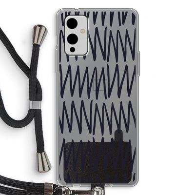 Marrakech Zigzag: OnePlus 9 Transparant Hoesje met koord