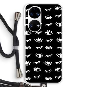 Eye pattern #3: Huawei P50 Transparant Hoesje met koord