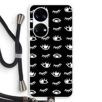 Eye pattern #3: Huawei P50 Transparant Hoesje met koord