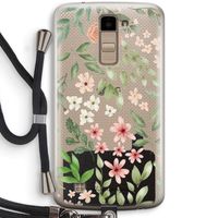 Botanical sweet flower heaven: LG K10 (2016) Transparant Hoesje met koord