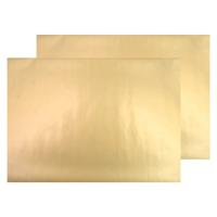 Decoratie plakfolie - 2x - goud metallic kleur - 45 cm x 200 cm - zelfklevend - thumbnail