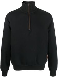 Acne Studios sweat à col montant zippé - Noir