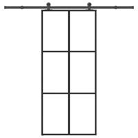 Schuifdeur met beslag 90x205 cm ESG-glas en aluminium