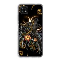 Huilende Wolf: Samsung Galaxy A22 5G Transparant Hoesje