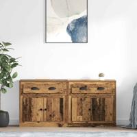 Dressoirs 2 pcs Oud Hout 70 x 35,5 x 67,5 cm Bewerkt hout