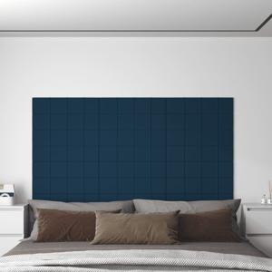 Wandpanelen 12 st 1,08 m 60x15 cm fluweel blauw