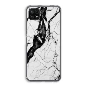Witte marmer 2: Samsung Galaxy A22 5G Transparant Hoesje