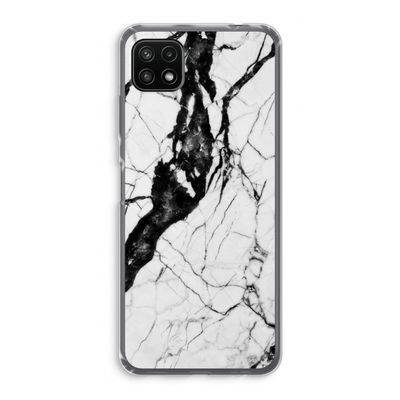 Witte marmer 2: Samsung Galaxy A22 5G Transparant Hoesje