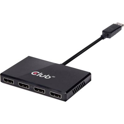 club3D CSV-6400 DisplayPort Adapter [1x DisplayPort stekker - 4x DisplayPort bus] Zwart
