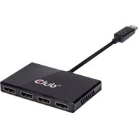 club3D CSV-6400 DisplayPort Adapter [1x DisplayPort stekker - 4x DisplayPort bus] Zwart