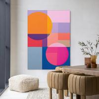 Urban Cotton Wandkleed 'Combine' 110 x 145cm in Frame - black