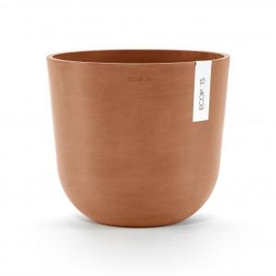 Ecopots Oslo kunststof bloempot Terracotta - Ø 23,4 cm