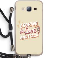 Pizza is the answer: Samsung Galaxy J3 (2016) Transparant Hoesje met koord