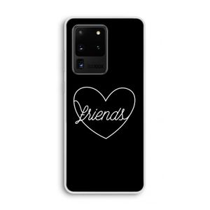 Friends heart black: Samsung Galaxy S20 Ultra Transparant Hoesje