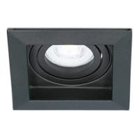 Fresno LED inbouwspot vierkant - GU10 - 5 Watt 400 lumen - 6000K Daglicht Wit - Dimbaar - Kantelbaar - Verzonken - IP20 voor binnen - Zwart - Anti-glare
