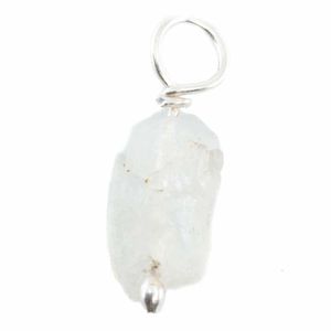 Ruwe Edelsteen Hanger Regenboog Maansteen 925 Zilver (8 - 12 mm)