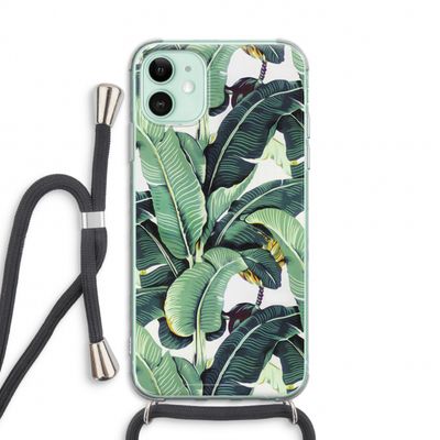 Bananenbladeren: iPhone 11 Transparant Hoesje met koord